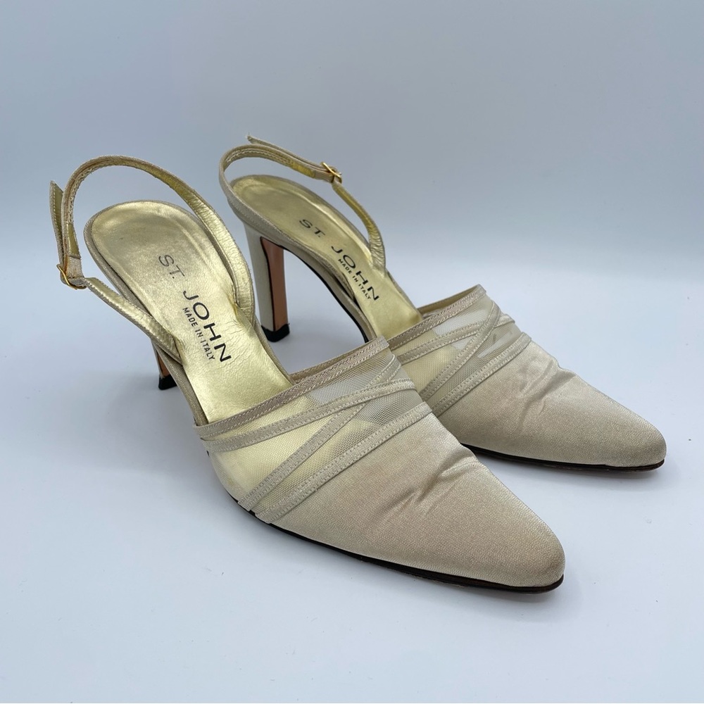 St. John Made in Italy Heels 8 1/2 Gold
